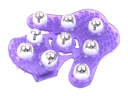 Hand-hold Roller Rolling Joint Massage Glove - Purple